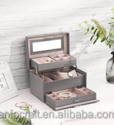 Boîte à montres en bois élégante avec couvercle en verre, grande collection, présentoir, organisateur, rangement et organisation à domicile
