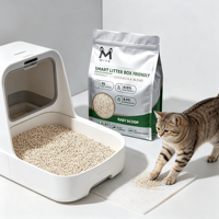 Litière pour chat parfumée en tofu et manioc, agglomérante rapide, biodégradable, faible en poussière, vente directe usine, sable parfumé pour animaux de compagnie