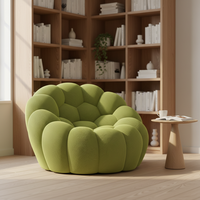 Fauteuil d'angle inclinable électrique moderne et simple, style crème, en tissu laine d'agneau, avec éponge, une place, pour la sieste, modèle citrouille