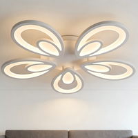 Plafonnier LED en forme de pétale, luminaire en acrylique pour chambre à coucher, salle à manger, avec télécommande