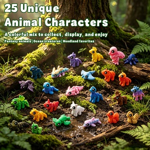 Figurina Animale Miniatura Completamente Articolata Stampata in 3D, Giocattolo Antistress con Giunti Flessibili, Decorazione da Scrivania, Giocattolo Educativo per Bambini - Product Image 4