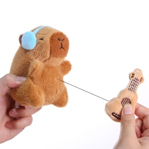 Llavero de Capibara de Peluche, <span class=keywords><strong>Mini</strong></span> Muñeco de Capibara, Colgante para Mochila de Estudiante, Venta al por Mayor - Product Image 4