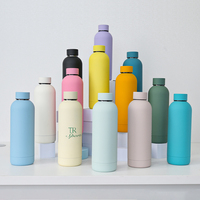Bouteilles d'eau réutilisables en acier inoxydable à double paroi de 500 ml, vente en gros OEM, avec différentes capacités au choix