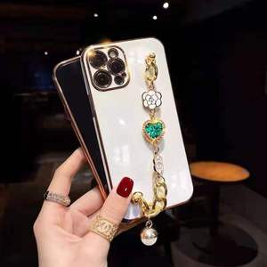 Bling long lanh với mạ Vàng cạnh mềm trường hợp đối với <span class=keywords><strong>iPhone</strong></span> <span class=keywords><strong>6</strong></span> 7 8 XR x XS max 11 12 13 14 15 16 17 cộng với Pro Max điện thoại di động trường hợp - Product Image 2