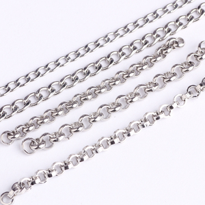 Venta caliente 3mm rolo de acero inoxidable cubano cadena para <span class=keywords><strong>las</strong></span> mujeres collar - Product Image 1