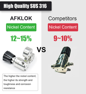 AFKLOK Type <strong>Pressure</strong> <strong>Regulator</strong> 1/2npt Conversion 316 Stainless Steel Line <strong>Regulator</strong> 3000psi - Product Image 4