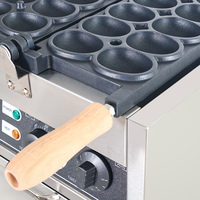 Nouvelle machine à gaufres électrique commerciale en forme d'œuf, 12 pièces, en acier inoxydable 304, revêtement antiadhésif, chauffage rapide, commande par bouton-poussoir