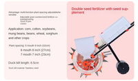 Semoir multifonctionnel motorisé à poussée manuelle pour semis simultanés à double bouche, avec fertilisation pour maïs, soja et arachides