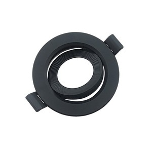 Gu10 Recessed <b>Spotlight</b> Holder 75mm Black For Downlights - Product Image 1
