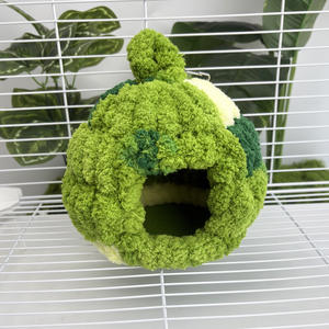 Papağan Yuvası Kuş Evi Sıcak Kalın Asılı Kışlık Mercan Polar Plastik Minder Seçeneğiyle Hamster Malzemeleri - Product Image 6