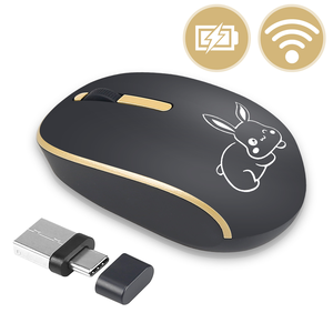 2.4G Pin điện thoại di động <span class=keywords><strong>Mac</strong></span>-Book <span class=keywords><strong>Apple</strong></span> Máy Tính Bảng Máy tính để bàn Giao Diện Kép <span class=keywords><strong>USB</strong></span> A + Type-C nhận chuột không dây - Product Image 1