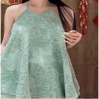 VENTE EN GROS TISSU ET TEXTILES MATÉRIEL DE COUTURE FLEUR POLYESTER CUE FLORALS TISSU POUR ROBE D'ÉTÉ