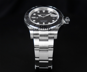 <span class=keywords><strong>Cronos</strong></span> L6018 Hombres Sub Diver Relojes mecánicos 40mm Bisel de cerámica bidireccional 20ATM Resistente al agua Pulsera completamente cepillada - Product Image 3