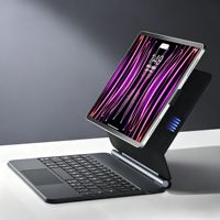 Clavier pour iPad avec connecteur intelligent, rétroéclairage RVB, clavier pleine taille pour iPad Pro 11 pouces (1ère à 4ème génération) et iPad Air 10,9 pouces