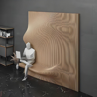 Sculpture murale 3D personnalisée en bois en forme de tête de cheval, écologique, résistante aux UV et aux intempéries, avec grain de bois élégant et luxueux