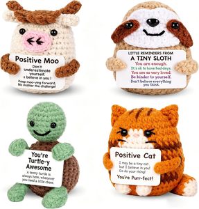 120 Estilos de Muñecos de Punto Inspiradores, Hechos a Mano, de Apoyo Emocional, con Temática de Patatas, Pepinillos, Regalos y Tazas de Café, de Crochet Positivo - Product Image 1