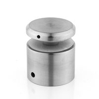 Pince à verre à entretoise ronde en acier inoxydable solide réglable de 50mm de diamètre pour le montage de support réglable en verre sur les murs