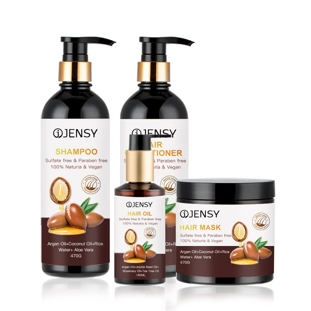 Doğal sülfatsız organik şampuan özel etiket saç bakımı hediye seti kadın tedavisi