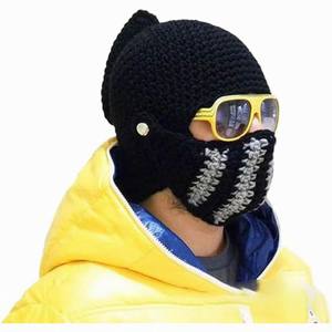 Gorros de invierno únicos y elegantes con diseño de <span class=keywords><strong>barba</strong></span> de bárbaro, orejeras cálidas, gorro de punto hecho a mano con casco de caballero y peluca divertida - Product Image 5