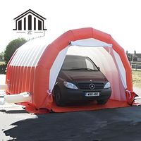 Tente de réception gonflable robuste en PVC imperméable, mobile et pliable, personnalisable pour exposition et salon automobile