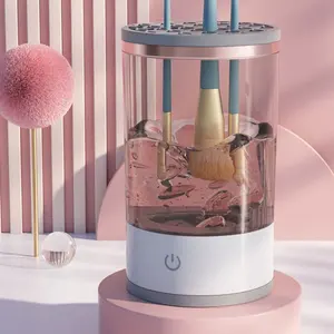 Nettoyeur de pinceaux de maquillage électrique en matériau PC, portable, rechargeable, automatique, séchage rapide - Product Image 2