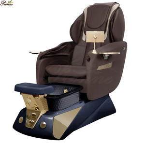 Ghế massage toàn thân điện, kiểu dáng cổ điển màu be, cỡ Queen/King, có bơm xả nước. - Product Image 3