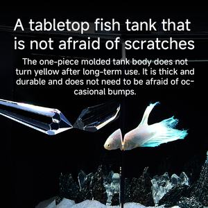 Aquariums en acrylique en gros <span class=keywords><strong>de</strong></span> l'usine YEE, réservoirs à poissons, mini aquariums intelligents en plastique pour poissons combattants avec lumières <span class=keywords><strong>LED</strong></span> et filtre d'<span class=keywords><strong>aquarium</strong></span> - Product Image 4