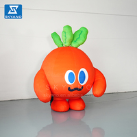 Ballons publicitaires gonflables personnalisés pour carottes et légumes, matériau en peluche, costume portable de mascotte