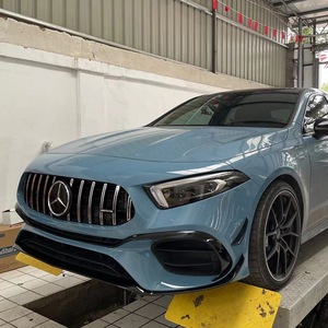 Kit de Carrocería para Parachoques Delantero para Mercedes-Benz Clase A W177 A180 A200 A220 A35 2019, Material PP Negro Brillante - Product Image 5