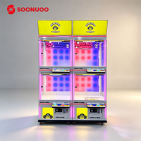 Machine à griffes double étage commerciale avec écran LCD et éclairage LED, jeu de grue à peluches pour centre commercial et FEC