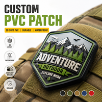 Patch en PVC personnalisé, patch en caoutchouc 3D, patch imperméable à la boucle auto-agrippante pour chapeaux, sacs, vestes, vêtements, équipement de plein air