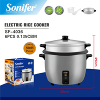 Autocuiseur Électrique Multifonction Sonifer SF-4036 3L Grande Capacité avec Revêtement Antiadhésif et Fonction Maintien au Chaud pour Cuisine Domestique