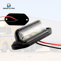Feux latéraux de camion à LED 6LED 12v/24v, 6000K, feux de plaque d'immatriculation pour voiture, remorque, SUV, camion, nouveau feu de plaque d'immatriculation, feu arrière