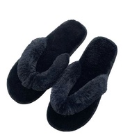 Tongs douillettes en fourrure pour femme, pantoufles d'hiver moelleuses en peluche avec doublure polaire, semelle souple, chaussons d'intérieur chauds