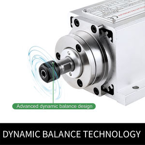 Motor de Husillo de Alta Frecuencia con Enfriamiento por Aire, Correa Cuadrada, ER16, 24000 RPM, 1.5KW, Zhong Hua Jiang, BT30, 110V/220V, para Máquina CNC de Perforación - Product Image 4