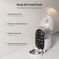Distributeur automatique de nourriture pour animaux de compagnie Yap&Meow, contrôle par application WiFi, alimenté par batterie, 3L, bol à eau pour chat en plastique ABS, affichage LCD