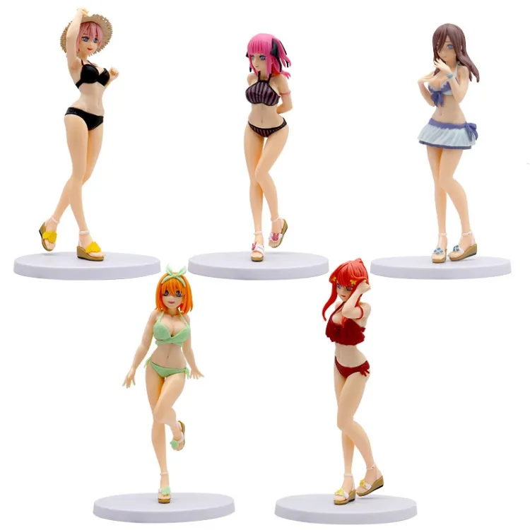 Popular japonés quintuplets por excelencia Anime chica Sexy estatua coleccionable figuras de acción de juguete