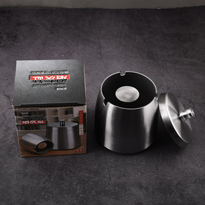 ที่เขี่ยบุหรี่สแตนเลสพร้อมฝาปิดที่เขี่ยบุหรี่กลางแจ้ง - Product Image 6