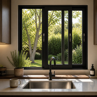 Portes coulissantes en verre extérieures modernes et fenêtres coulissantes en aluminium à double vitrage isolant pour balcon de maison