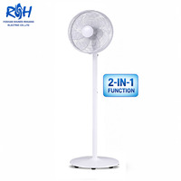 Ventilateur sur pied intelligent 2-en-1 de 14 pouces pour chambre, bureau et salle d'étude, avec refroidissement par air, personnalisable