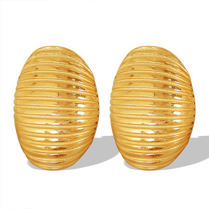 ต่างหูทรงเรขาคณิต ทอง เงิน ไทเทเนียม สตีล รูปทรงไม่สม่ำเสมอ ใส่ได้ทุกวัน สำหรับทุกเพศ EH186 - Product Image 5