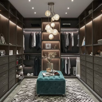 Dressing de Luxe de Style Moderne à l'Inspiration Chinoise pour Homme – Armoire Dressing avec Caisson en Contreplaqué – Solution de Rangement