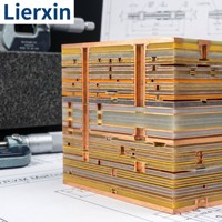 Lierxin ENIG BeiDou GPS double fréquence haute précision RTK GNSS Positionnement Rogers RO4003C 1oz PCB en cuivre 4 couches L1 L2 B1 B2