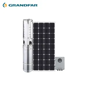 מערכת משאבה סולארית ניידת גראנדפר 3HP עמוק באר משאבת מים סולארית מופעלת על ידי שמש לחקלאות משאבות סולאריות