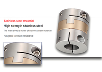 Accouplement Oldham en acier inoxydable 304 RSK-GHCG, conception coulissante PA66, type à pince, OD34mm, L34mm, alésage 5-16mm, résistance à la corrosion