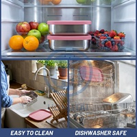 Nouvel ensemble de 3 boîtes à lunch en acier inoxydable, portables, pour le stockage des aliments, compatibles micro-ondes, empilables, hermétiques, sans BPA, pour une utilisation en extérieur