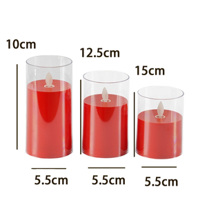 <span class=keywords><strong>Bougie</strong></span> sans <span class=keywords><strong>flamme</strong></span> à <span class=keywords><strong>LED</strong></span> <span class=keywords><strong>rouge</strong></span> avec manchon en acrylique transparent, <span class=keywords><strong>flamme</strong></span> <span class=keywords><strong>vacillante</strong></span> pour mariage, décoration intérieure, éclairage d'ambiance, fonctionne sur piles - Product Image 6