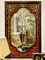 Miroir carré en bois Yips LD-2210-2123 fait main, aspect antique, peint à la main, style moderne du milieu du siècle, 80x126CM, pour anniversaire, maison, hôtel, mobilier