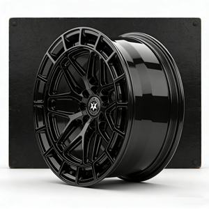 Jantes forgées Viaol Custom Gloss Black Aero Mesh de style turbofan pour la performance, 18-24 pouces - Product Image 1
