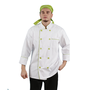 Corpo Bianco Multi Colore Tubazioni Unisex-Adulto Chef Uniforme Lungo/Maniche Corte a Doppio Petto Cappotti per Uomo delle Donne - Product Image 5